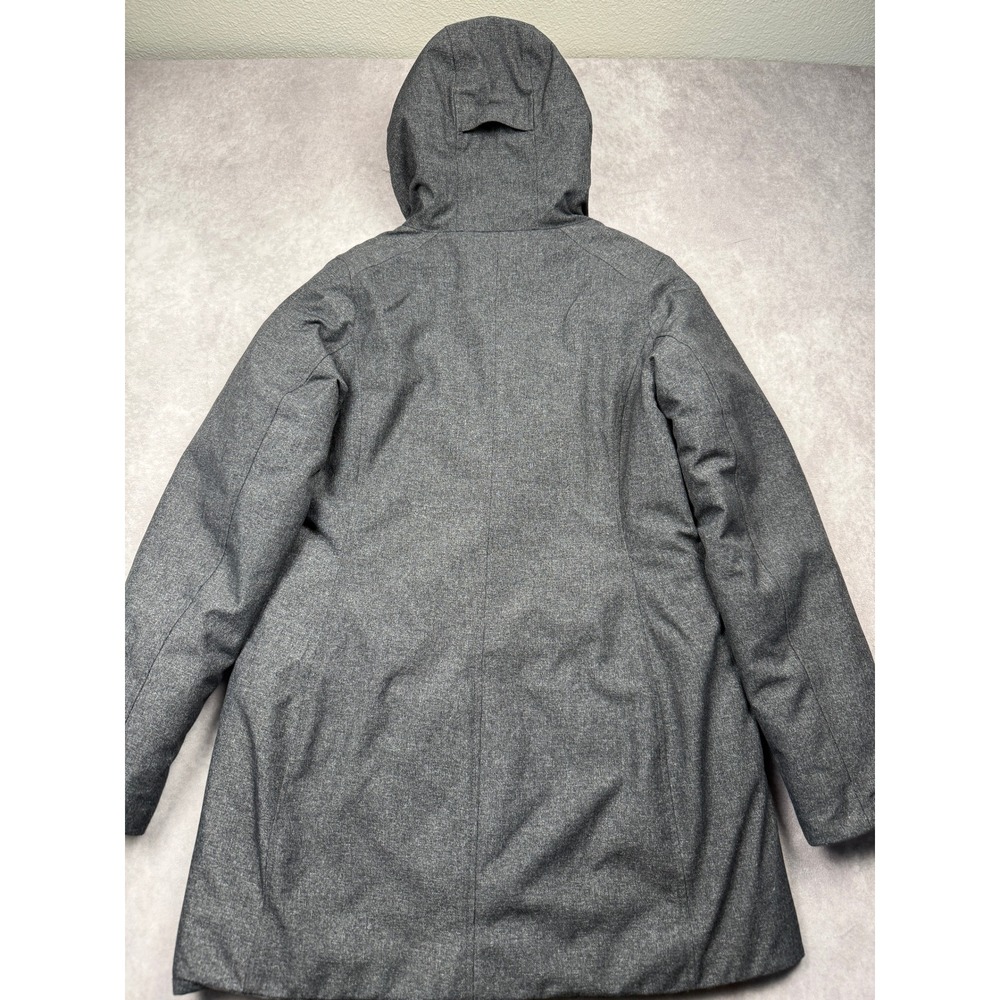 Marmot Chelsea Down Coat Gray Heathered Faux Fur Hood Waterproof Parka Womens M - Picture 3 of 16